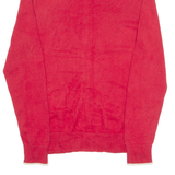 TOMMY HILFIGER Mens Jumper Red High Neck Tight Knit S