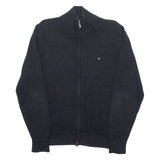 TOMMY HILFIGER Mens Jumper Black High Neck Tight Knit M