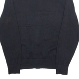 TOMMY HILFIGER Mens Jumper Black High Neck Tight Knit M