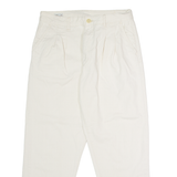 PEPE JEANS Womens Twill Trousers White Regular Tapered W32 L28