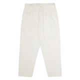 PEPE JEANS Womens Twill Trousers White Regular Tapered W32 L28