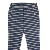 ZARA Striped Womens Trousers Blue Regular Tapered W30 L26