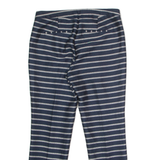 ZARA Striped Womens Trousers Blue Regular Tapered W30 L26