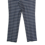 ZARA Striped Womens Trousers Blue Regular Tapered W30 L26