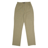 OUTRAGE Houndstooth Check Womens Trousers Beige Straight 90s W26 L30