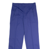 GONSO Pleated Sports Mens Trousers Blue Regular Straight 90s W34 L30