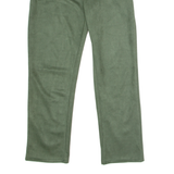 TODAY Womens Velvet Trousers Green Regular Straight W30 L28