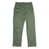 TODAY Womens Velvet Trousers Green Regular Straight W30 L28