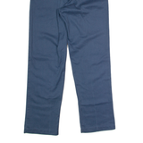 DICKIES X Rework Fizzen Workwear Womens Twill Trousers Blue Straight W26 L30