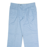 MCGREGOR Pleated Mens Trousers Blue Regular Straight W36 L30