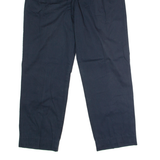 LET'S GO Pleated Mens Trousers Blue Regular Straight W34 L30