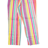ORDERPLUS Striped Womens Trousers Pink Regular Straight W30 L28