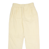 INTERNATIONAL SPOTLIGHT CLOTHING Pleated Womens Trousers Yellow Straight 90s Wool W28 L30