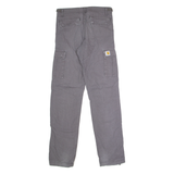 CARHARTT WIP Aviation Mens Canvas Trousers Grey Regular Straight W27 L32
