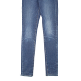 LEVI'S 721 High Rise BIG E Womens Jeans Blue Slim Skinny Stone Wash W24 L29