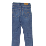 LEVI'S 721 High Rise BIG E Womens Jeans Blue Slim Skinny Stone Wash W24 L29