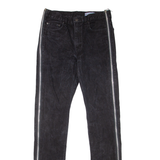 VALELIVES Zippers Mens Jeans Black Slim Straight W32 L34