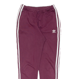 ADIDAS Womens Joggers Maroon Tapered UK 10 W25 L28