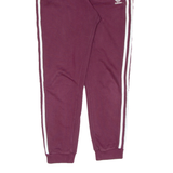 ADIDAS Womens Joggers Maroon Tapered UK 10 W25 L28
