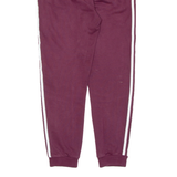 ADIDAS Womens Joggers Maroon Tapered UK 10 W25 L28