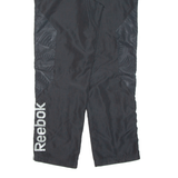 REEBOK Mens Track Pants Black Straight L W32 L31