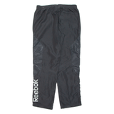 REEBOK Mens Track Pants Black Straight L W32 L31