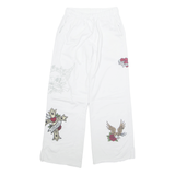 SUBDUED Womens Sweatpants White Straight UK 6 W24 L29