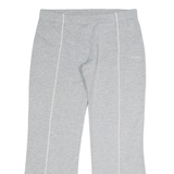 REEBOK Womens Track Pants Grey Straight UK 12 W34 L28