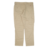 DICKIES Cargo Workwear Mens Trousers Beige Slim Straight W36 L32