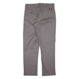 DICKIES Workwear Mens Trousers Grey Slim Tapered W33 L30