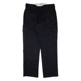 DICKIES Cargo Workwear Mens Trousers Black Regular Straight W34 L32