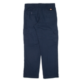 DICKIES Cargo Workwear Mens Trousers Blue Regular Straight W30 L30
