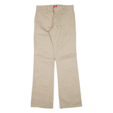 DICKIES Workwear Womens Trousers Beige Slim Bootcut W28 L30