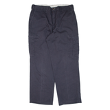 DICKIES Cargo Workwear Mens Trousers Grey Relaxed Straight W36 L29