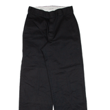 DICKIES Double-knee Workwear Mens Trousers Black Loose Straight W26 L30