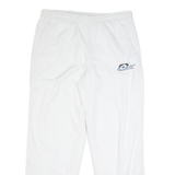LOTTO Mesh Lined Mens Track Pants White Tapered L W36 L32