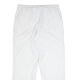 LOTTO Mesh Lined Mens Track Pants White Tapered L W36 L32