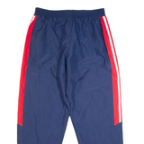 Mesh Lined Mens Track Pants Blue Tapered L W33 L33