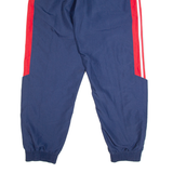 Mesh Lined Mens Track Pants Blue Tapered L W33 L33