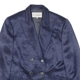 GIANFRANCO FERRE Womens Blazer Jacket Blue Knit Wool M