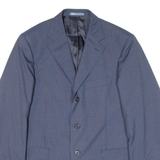 BOGGI Mens Blazer Jacket Blue Knit Wool Pinstripe M
