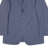 BOGGI Mens Blazer Jacket Blue Knit Wool Pinstripe M