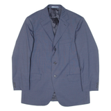 BOGGI Mens Blazer Jacket Blue Knit Wool Pinstripe M