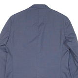 BOGGI Mens Blazer Jacket Blue Knit Wool Pinstripe M