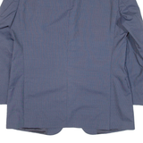 BOGGI Mens Blazer Jacket Blue Knit Wool Pinstripe M