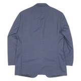 BOGGI Mens Blazer Jacket Blue Knit Wool Pinstripe M