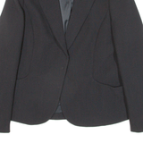 ARMANI COLLEZIONI Womens Blazer Jacket Black Knit Wool L