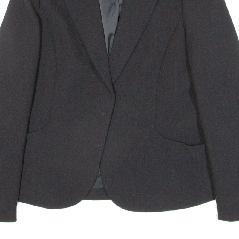 ARMANI COLLEZIONI Womens Blazer Jacket Black Knit Wool L