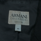 ARMANI COLLEZIONI Womens Blazer Jacket Black Knit Wool L