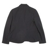 ARMANI COLLEZIONI Womens Blazer Jacket Black Knit Wool L